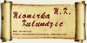 Miomirka Kulundžić vizit kartica